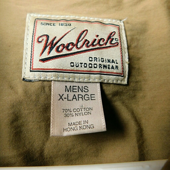 Woolrich Short Sleeve Safari Shirt Button Tan XL - Picture 3 of 5